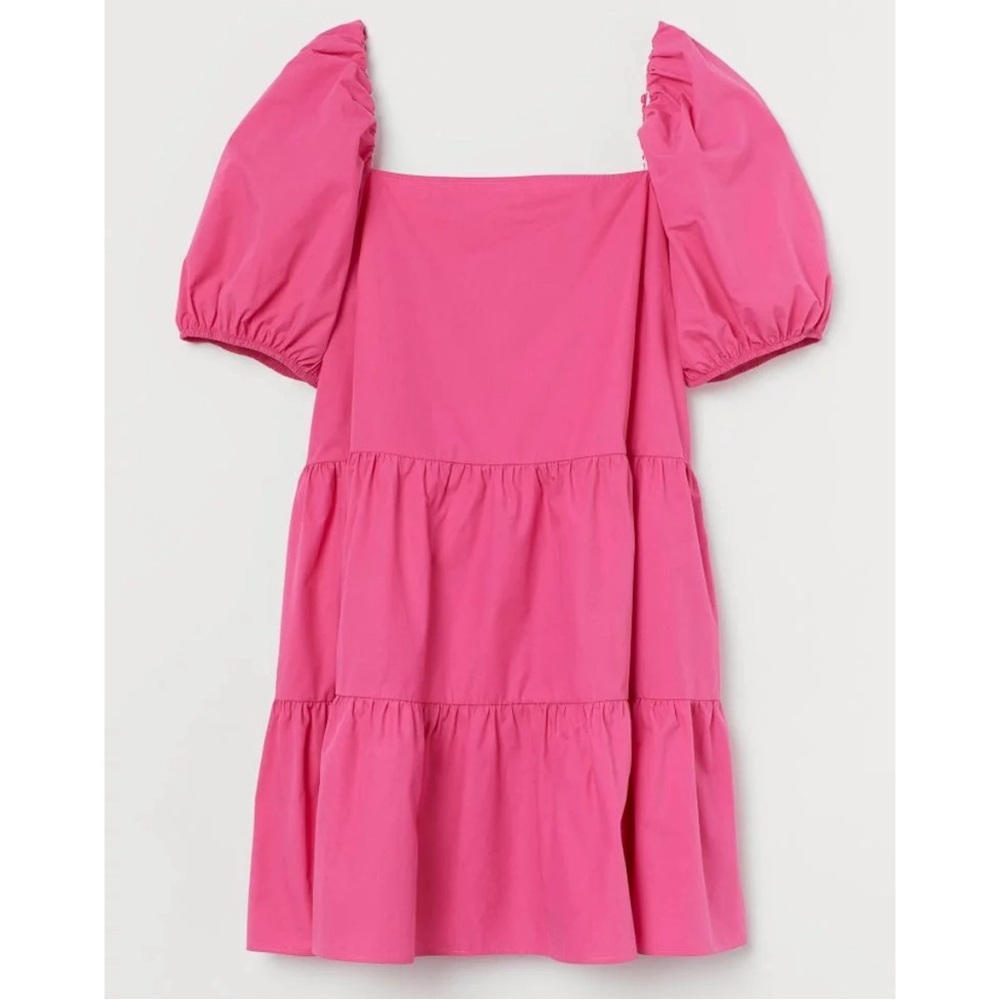 Oliphant Pink Puff-Sleeve Mini Dress